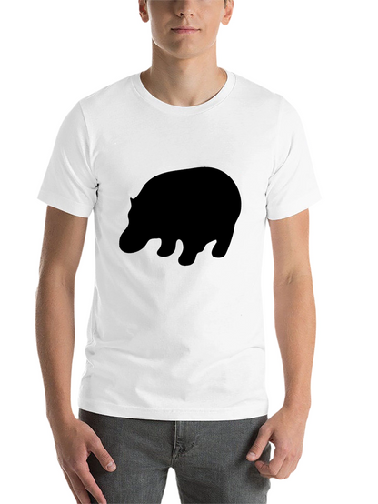 Hippo Silhouette Black T-Shirt