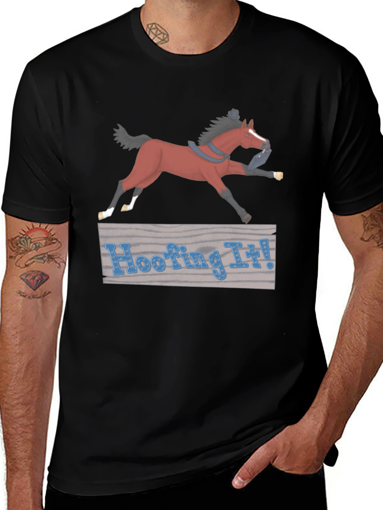 Hoofing It! Horse Graphic T-Shirt