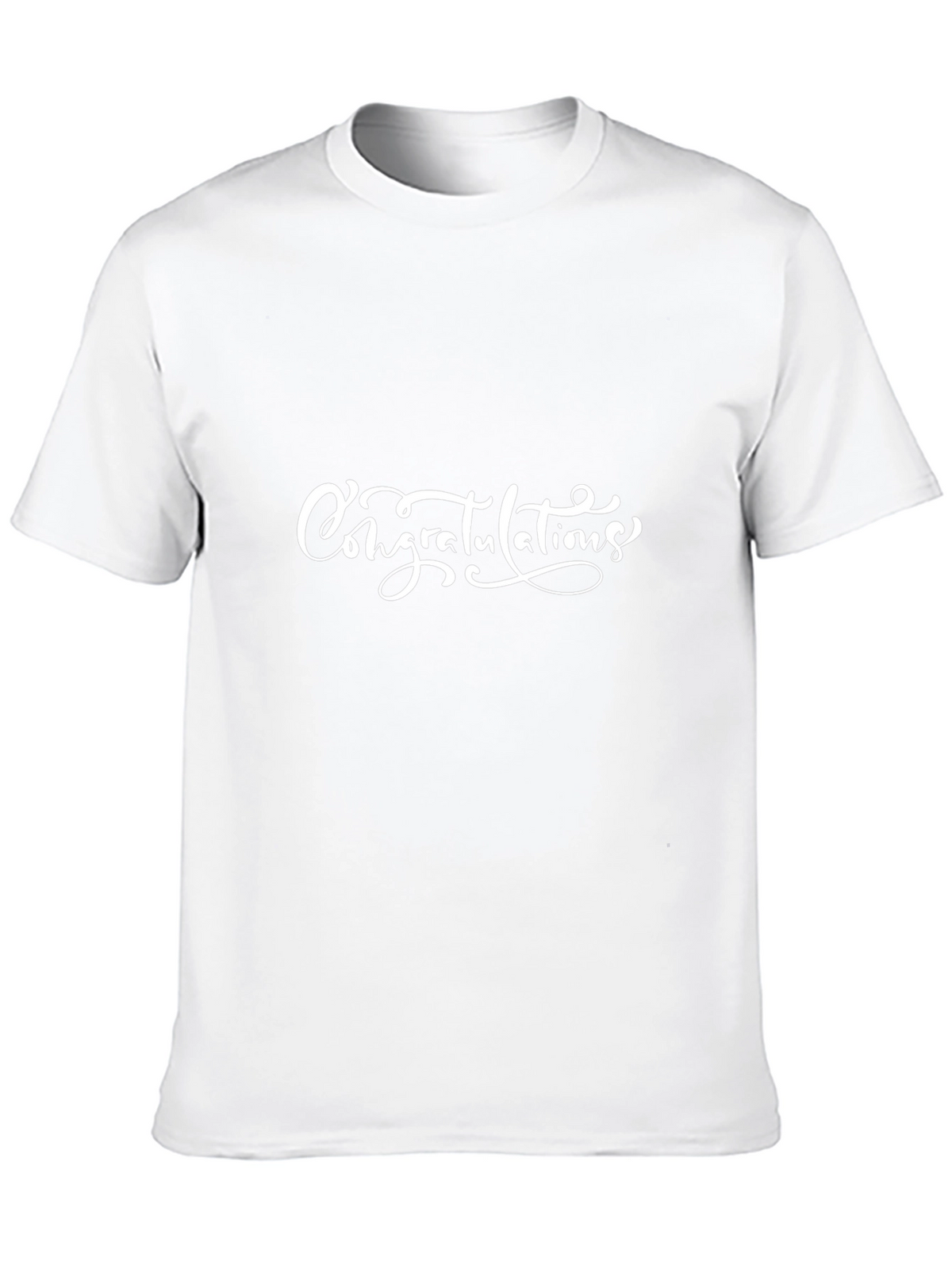 Congrats Graphic Tee - Black Cotton T-Shirt