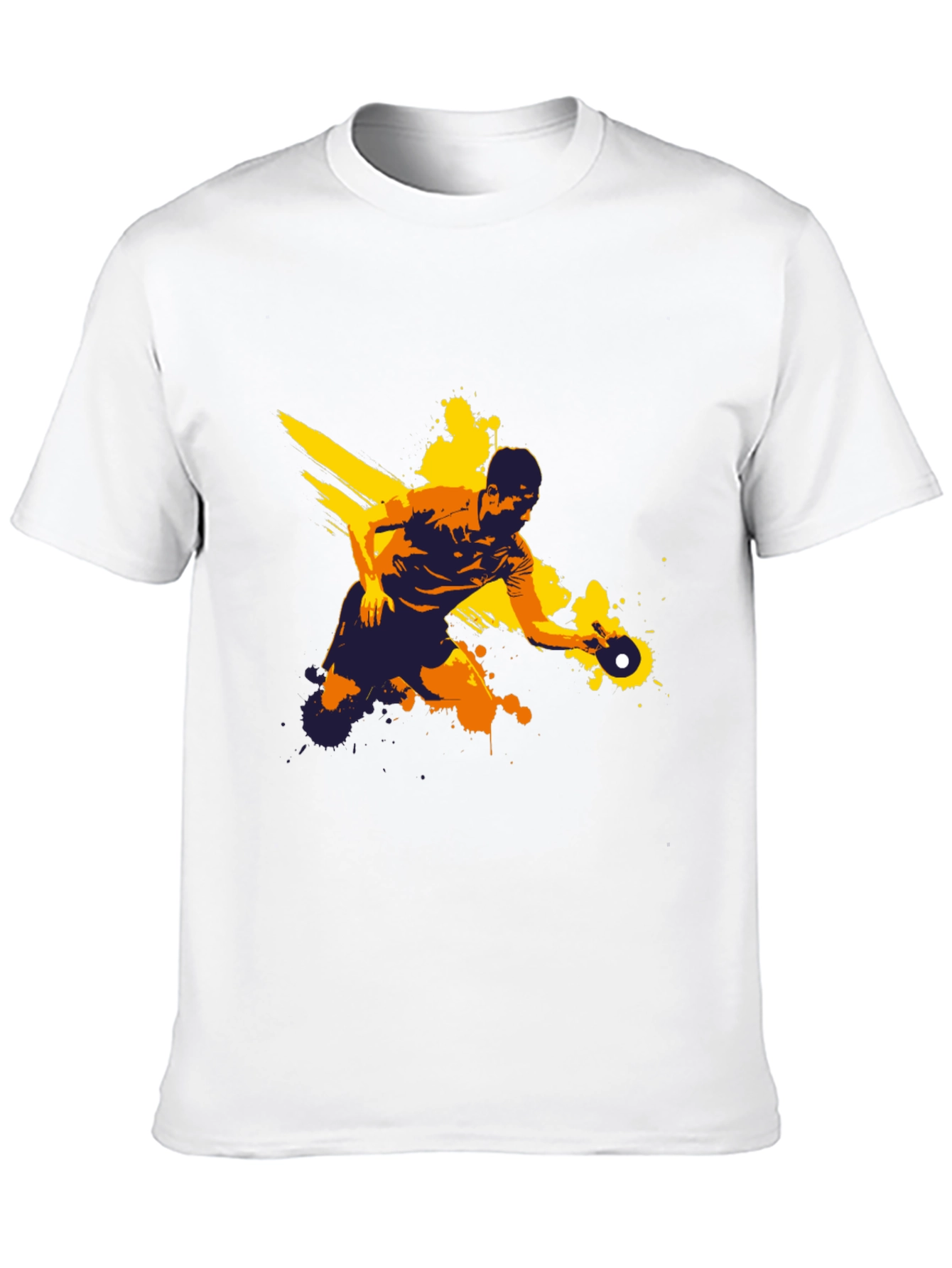 Ping Pong Player Graphic Tee - Black