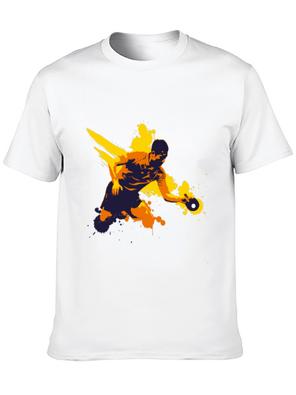 Ping Pong Player Graphic Tee - Black