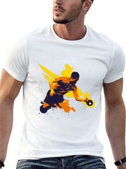Ping Pong Player Graphic Tee - Black