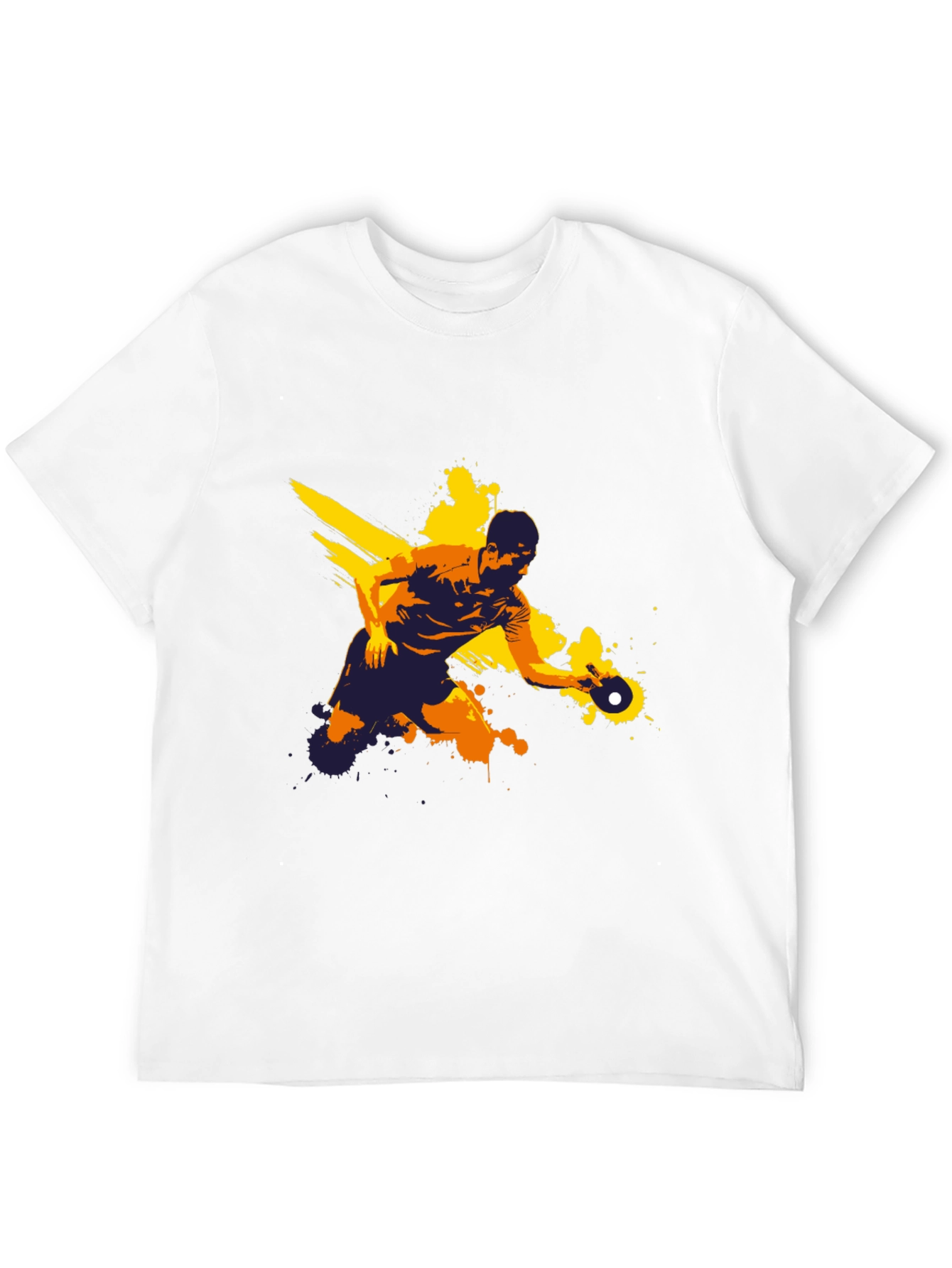 Ping Pong Player Graphic Tee - Black