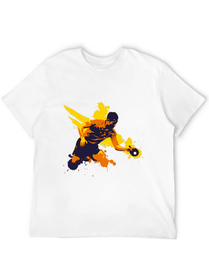 Ping Pong Player Graphic Tee - Black