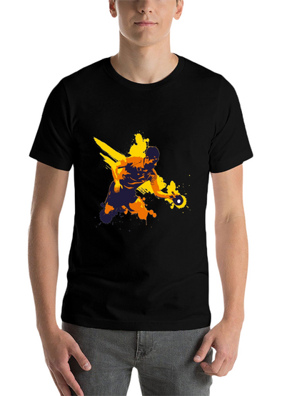 Ping Pong Player Graphic Tee - Black