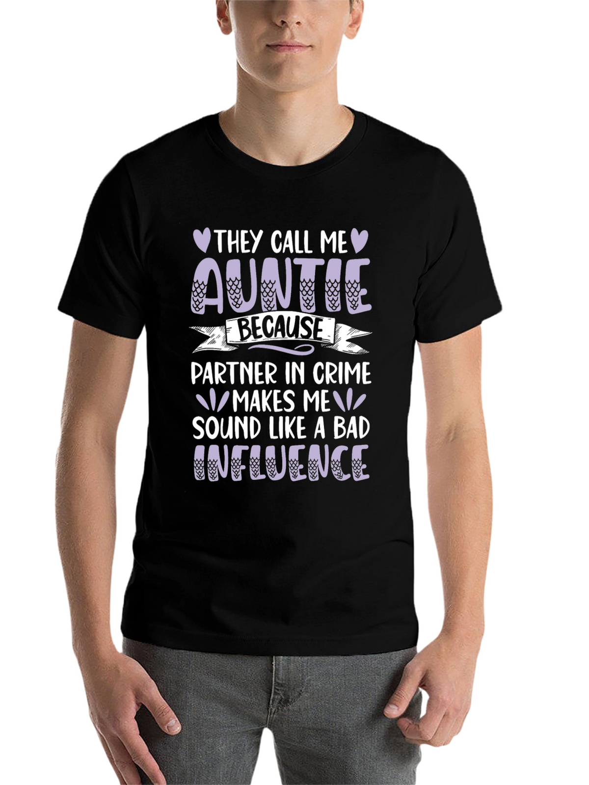 Funny Auntie T-Shirt - Bad Influence Partner in Crime