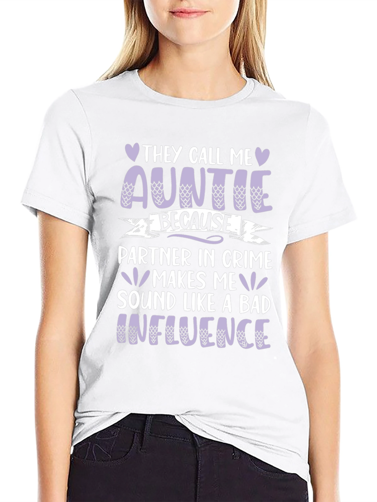 Funny Auntie T-Shirt - Bad Influence Partner in Crime