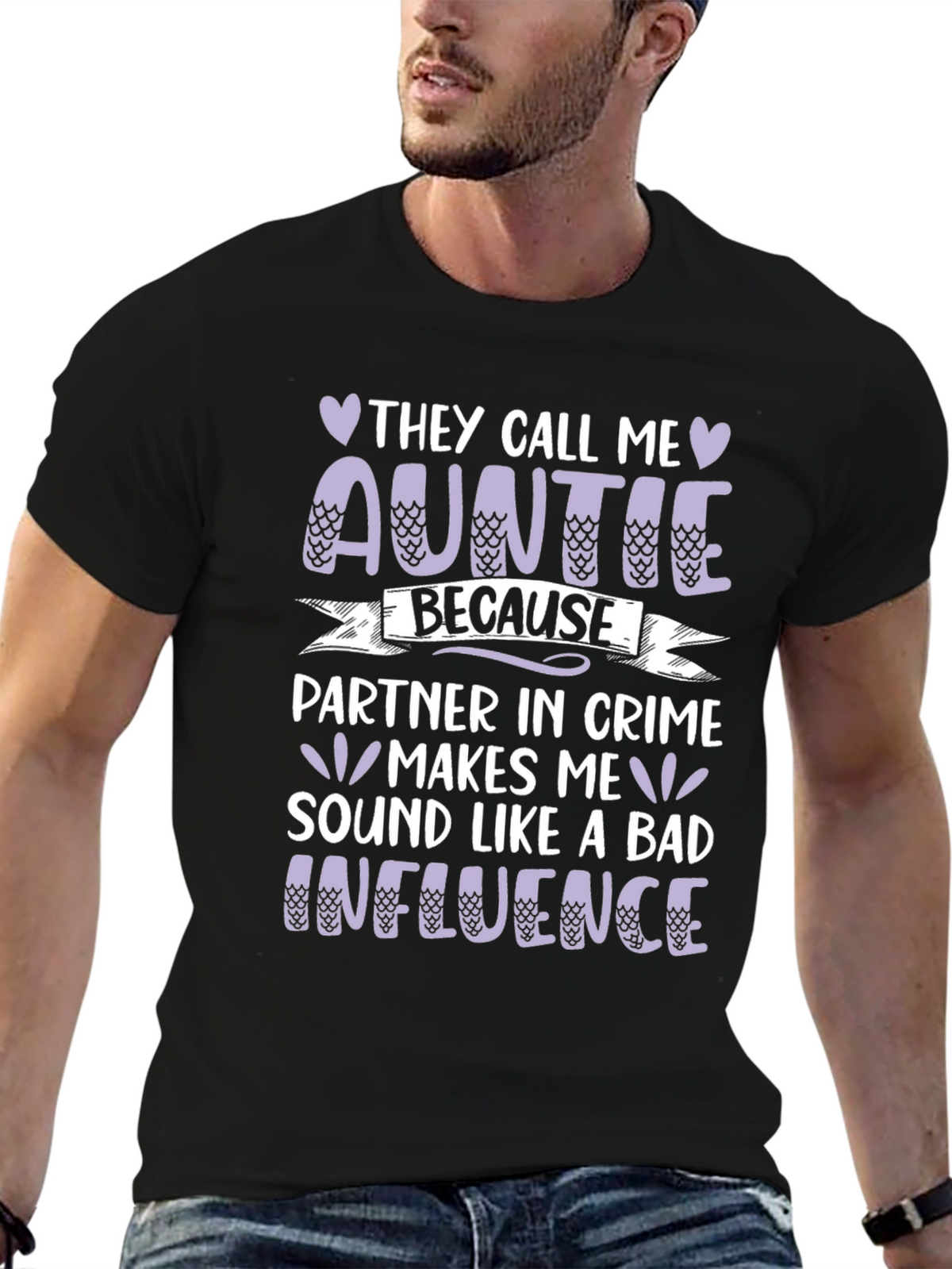 Funny Auntie T-Shirt - Bad Influence Partner in Crime