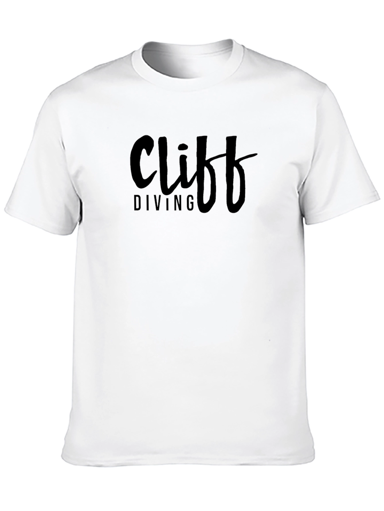 Cliff Diving Black T-Shirt for Adventurous Spirits