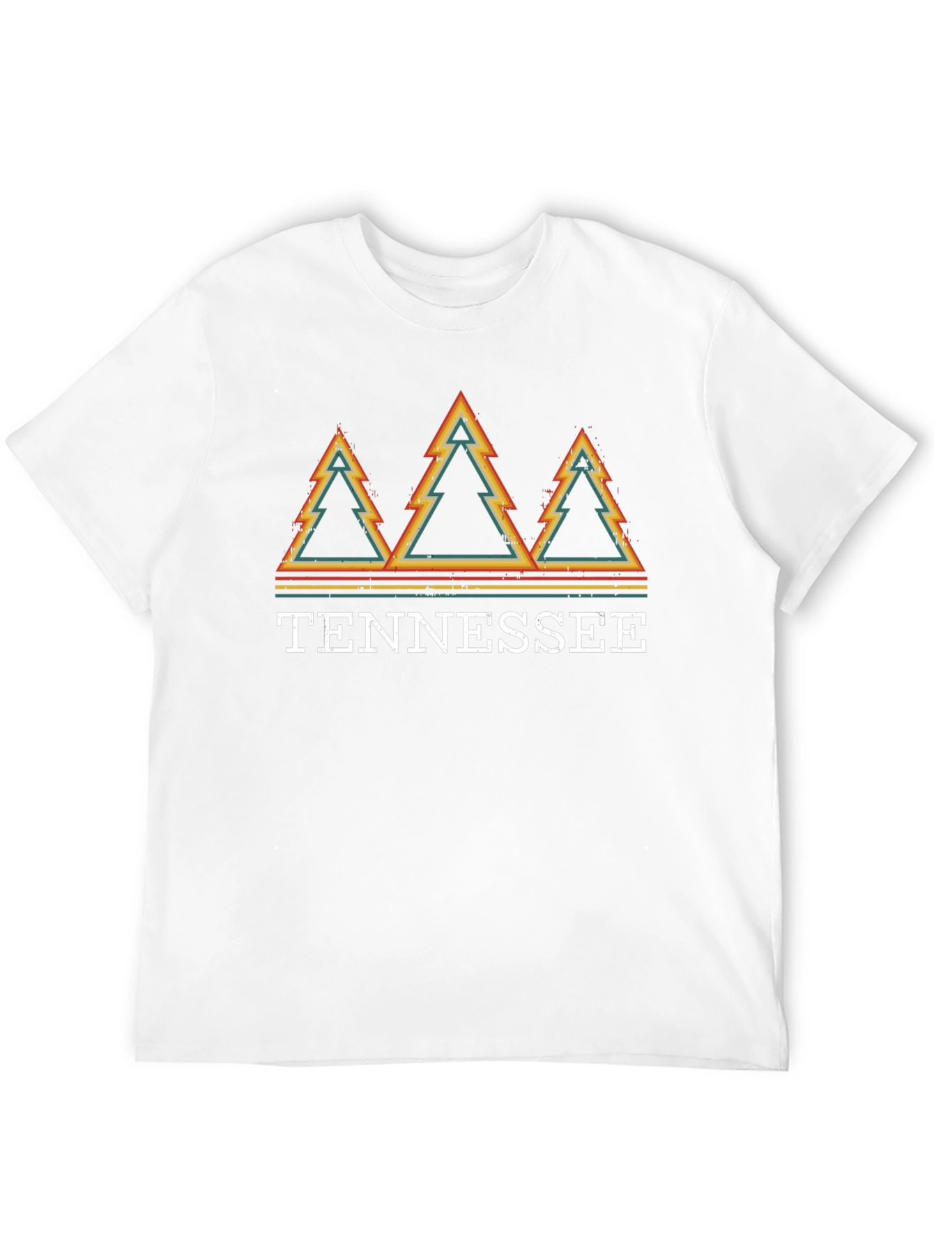 Tennessee Retro Trees Graphic T-Shirt - Black