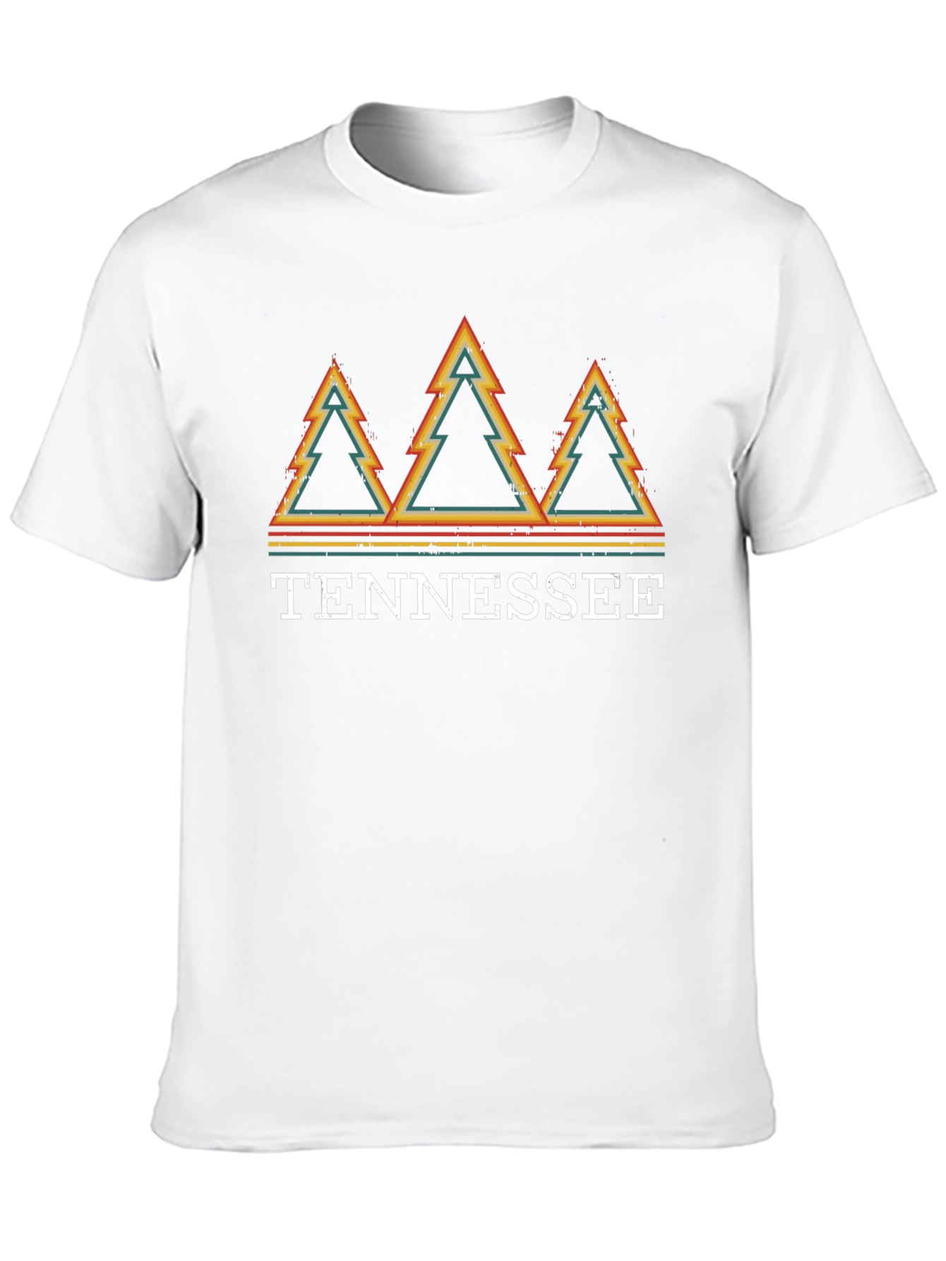 Tennessee Retro Trees Graphic T-Shirt - Black