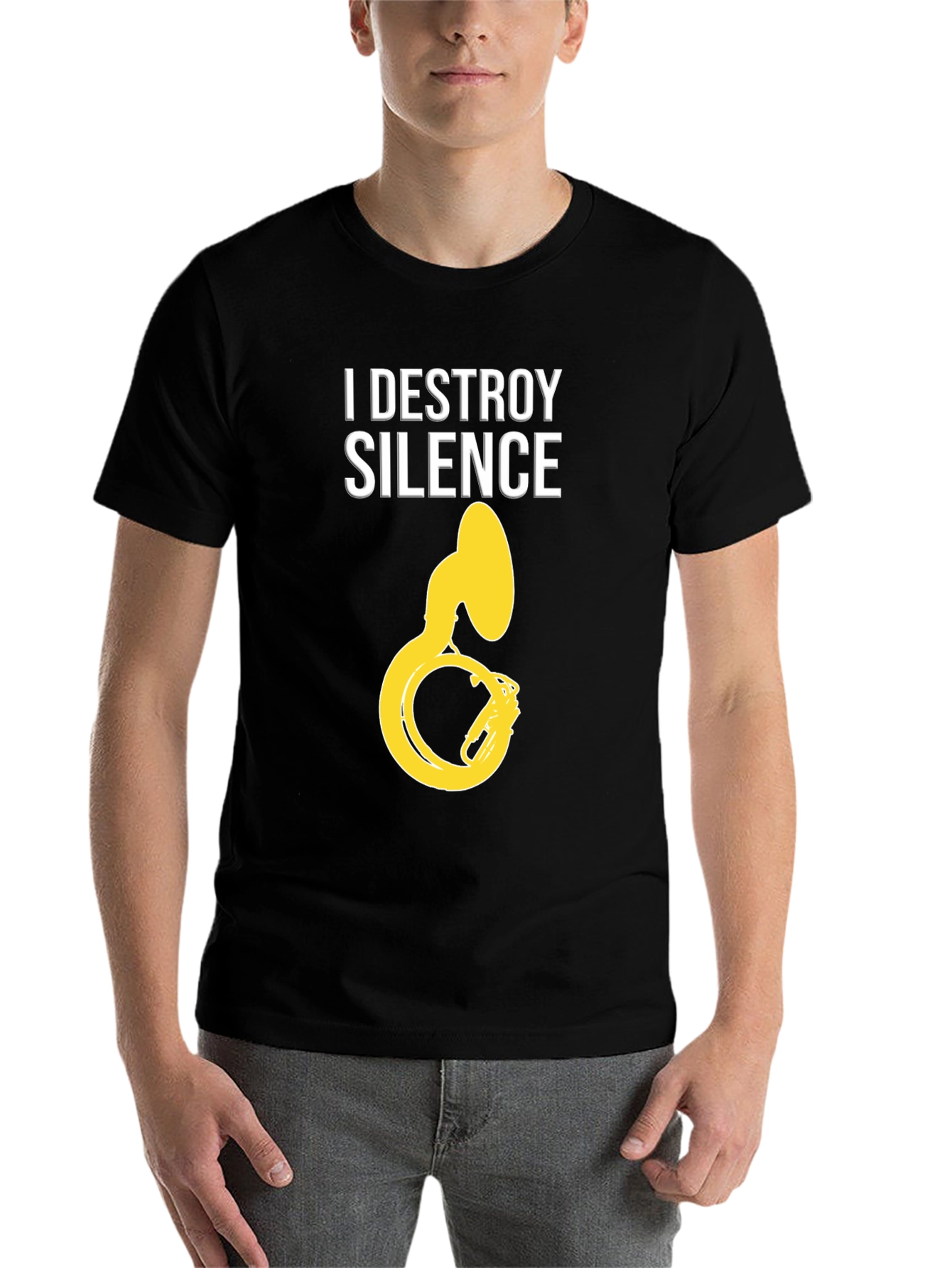 I Destroy Silence Tuba Graphic Tee - Black