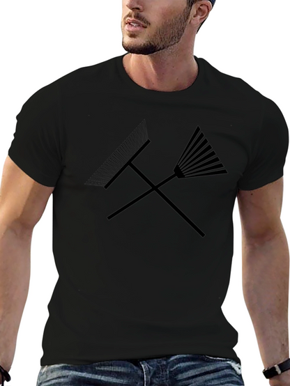 Rake It Up T-Shirt - Crossed Rakes Graphic Tee