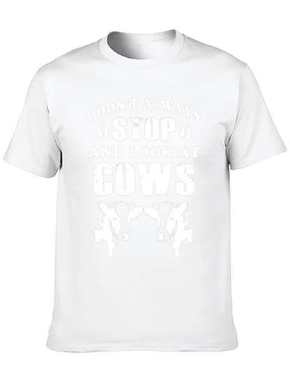 Funny Cow Lover Graphic T-Shirt - Black