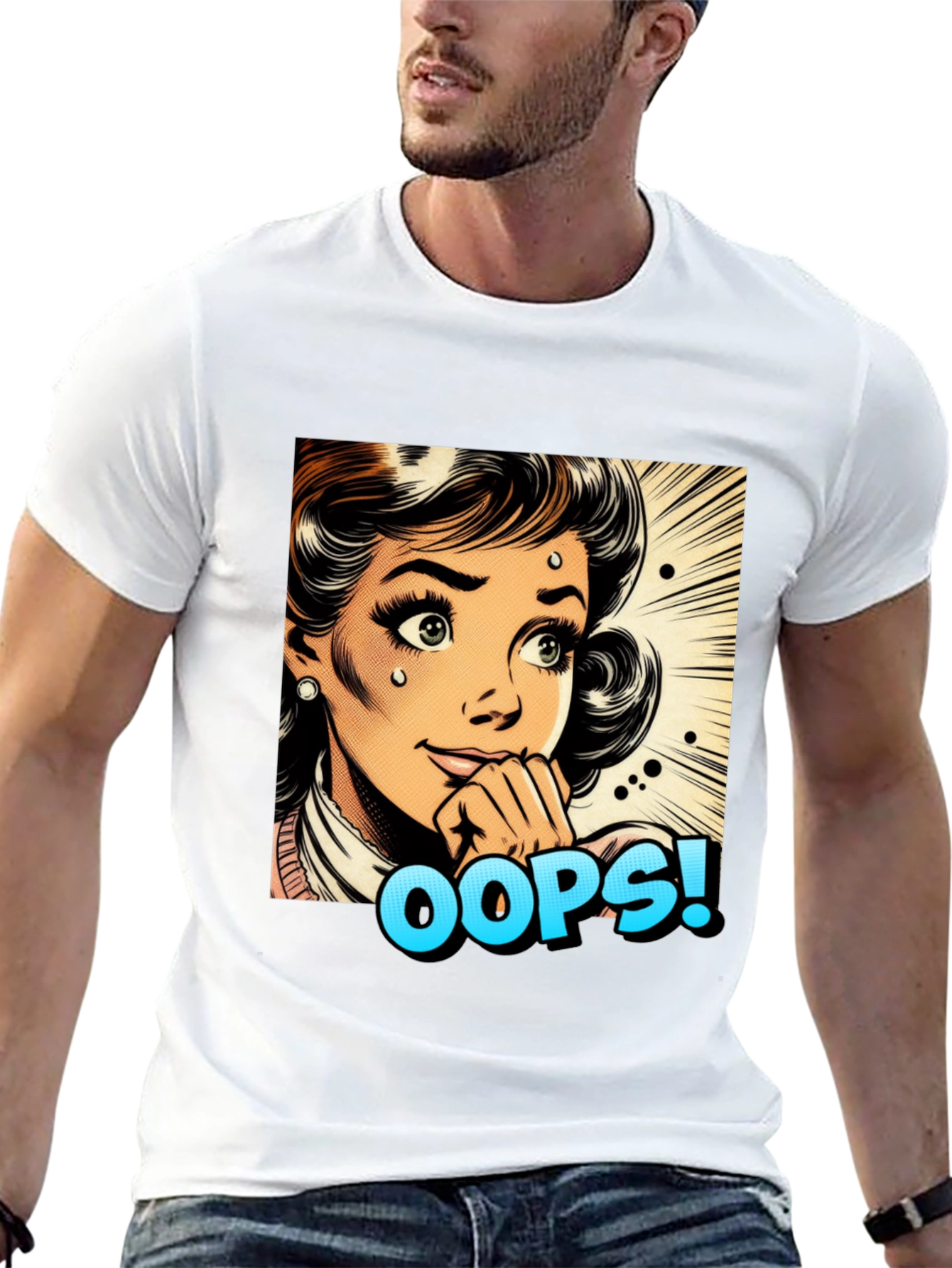 Retro Oops! Pop Art Graphic Tee