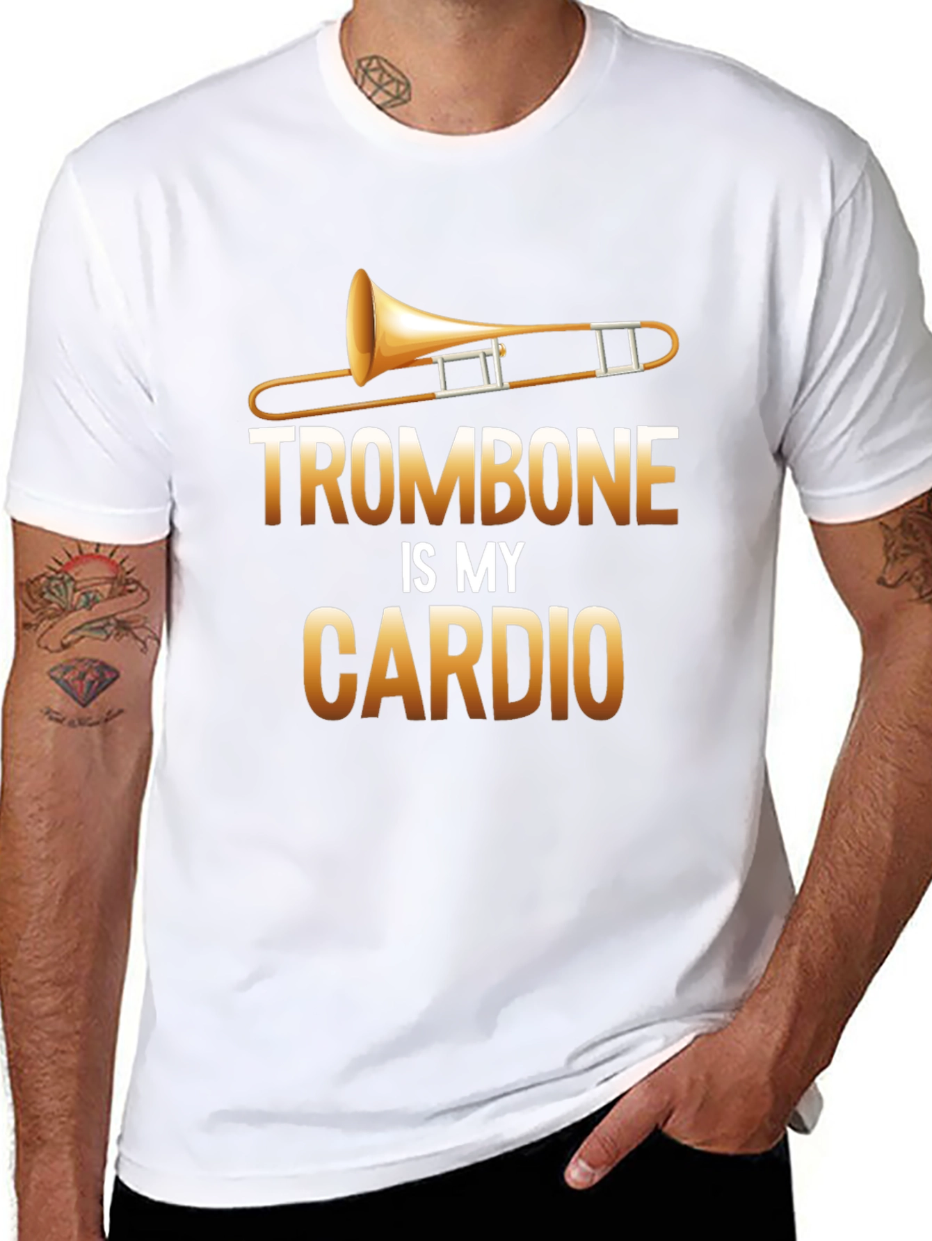 Trombone is My Cardio Black T-Shirt