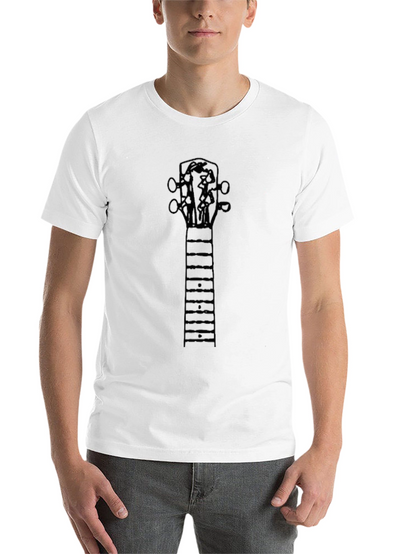 Guitar Neck Graphic Tee - Black Cotton Blend