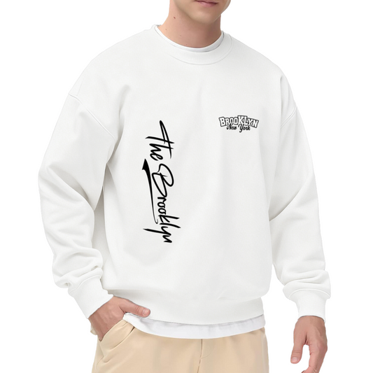 Double?Sided The Brooklyn Cursive Letter Crewneck Sweatshirt