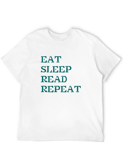 Eat Sleep Read Repeat Graphic Tee - Black