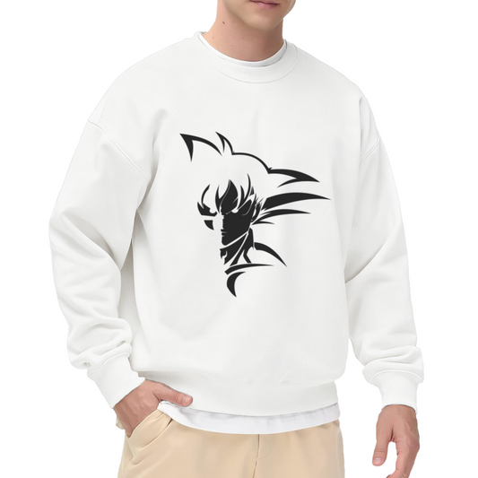 Minimal Dragon Ball Goku Black Silhouette Anime Crewneck Sweatshirt