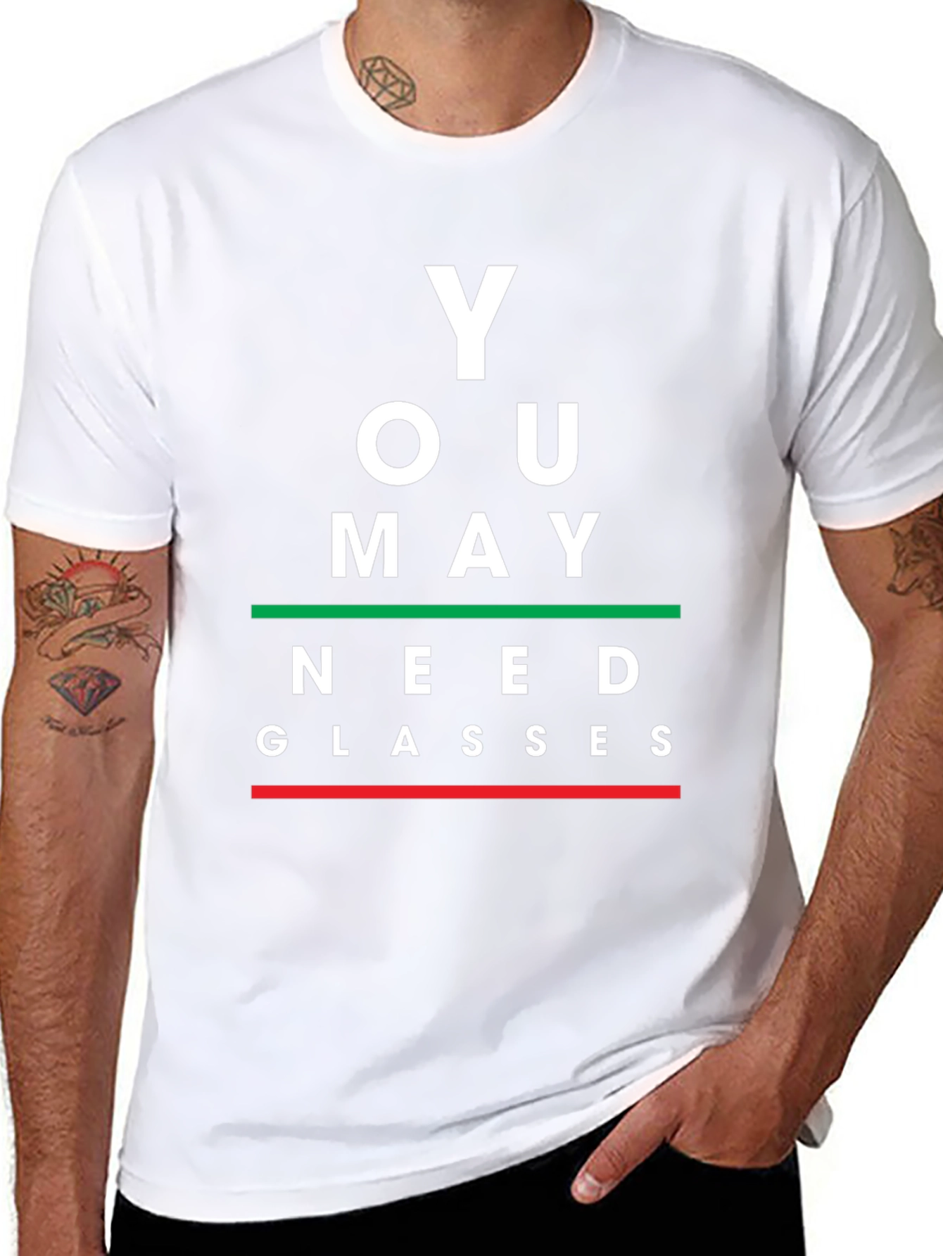 You May Need Glasses Black Graphic Tee