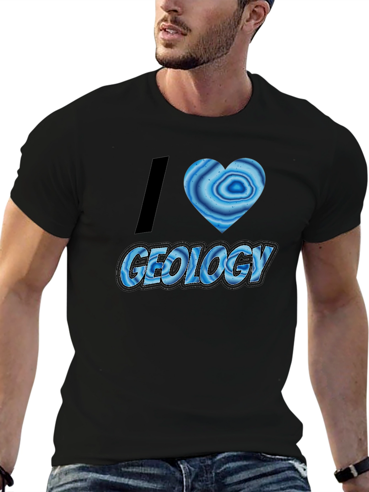I Heart Geology T-Shirt - Black