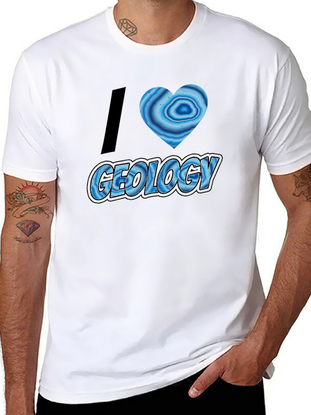 I Heart Geology T-Shirt - Black