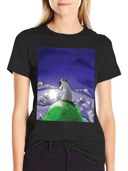 Dog Stargazing Tee - Bull Terrier Graphic Print