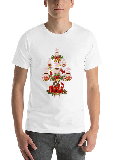 Coffee Christmas Tree Graphic T-Shirt