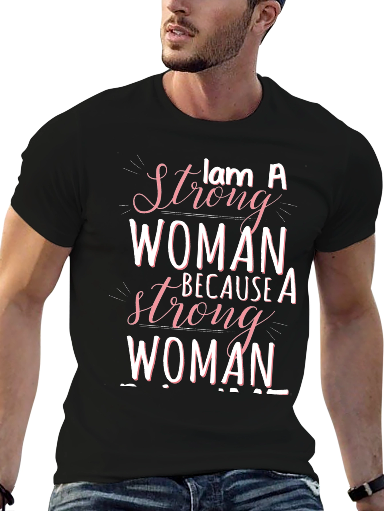 Strong Woman Graphic Tee - Empowering Design