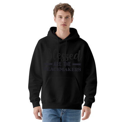 Blessed Are The Peacemakers Letter White Hoodie, Gentle Cozy Faith Pullover Unisex