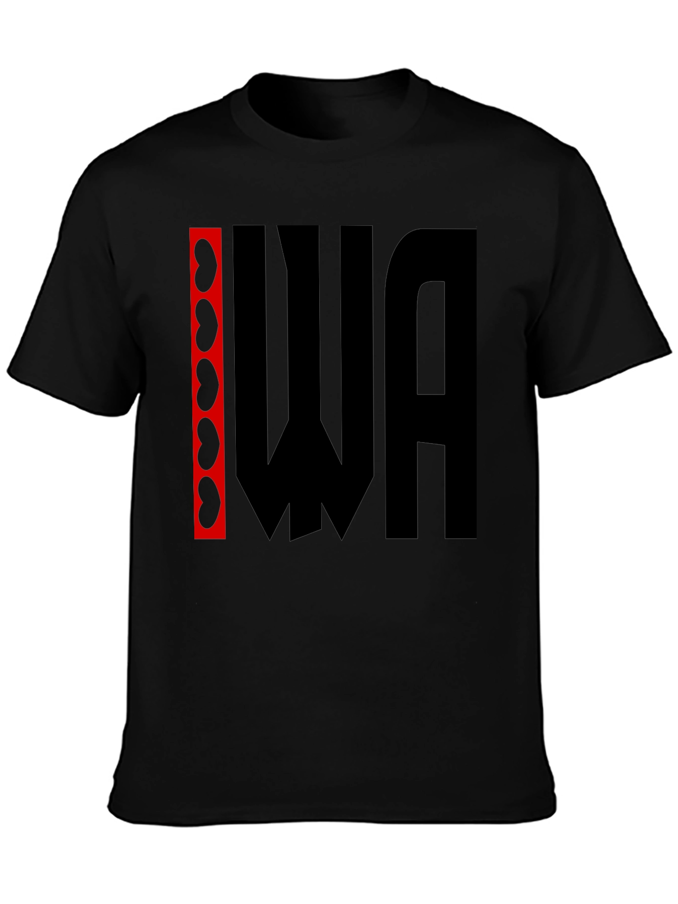 Kidney WA Graphic Tee - Black Cotton T-Shirt