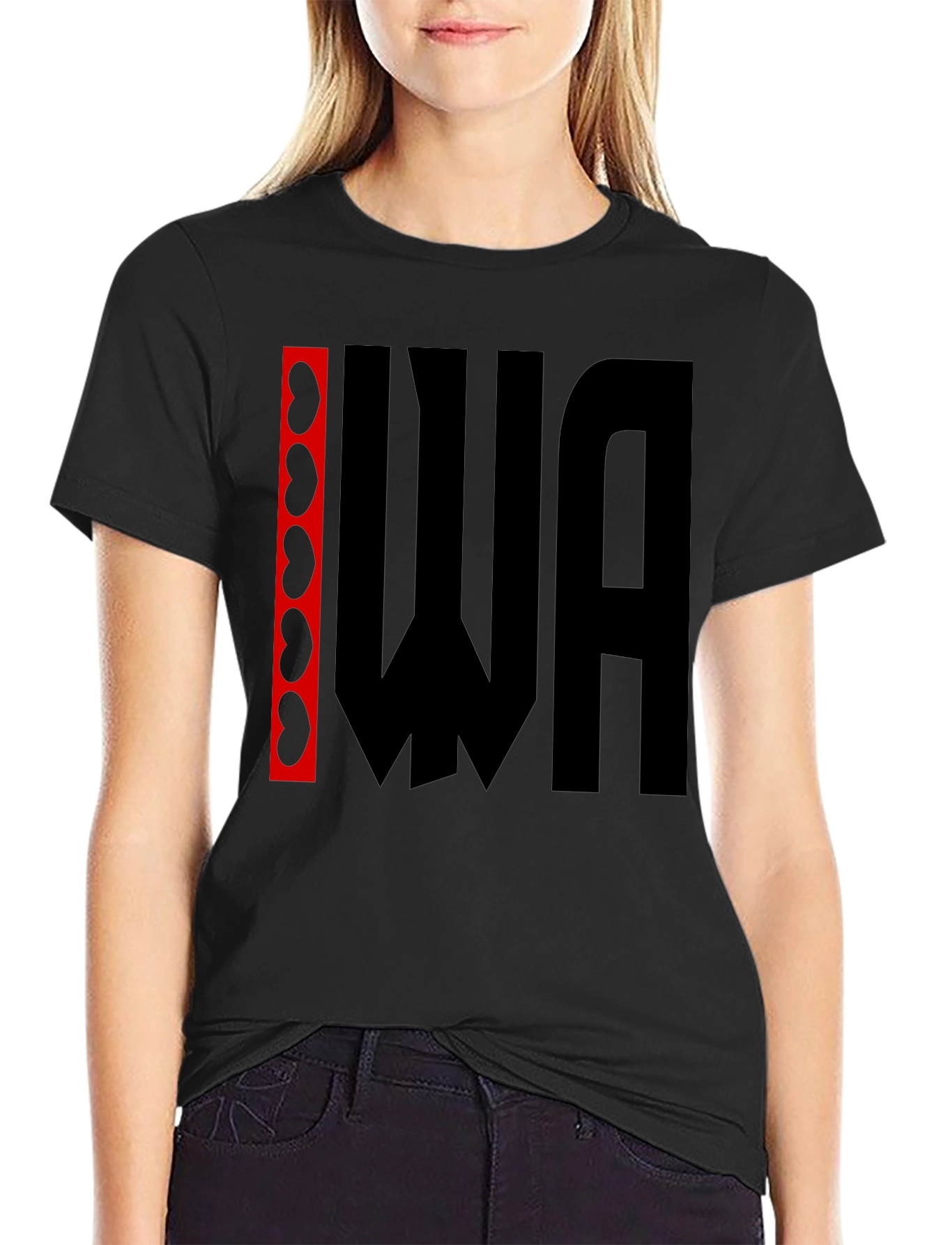 Kidney WA Graphic Tee - Black Cotton T-Shirt