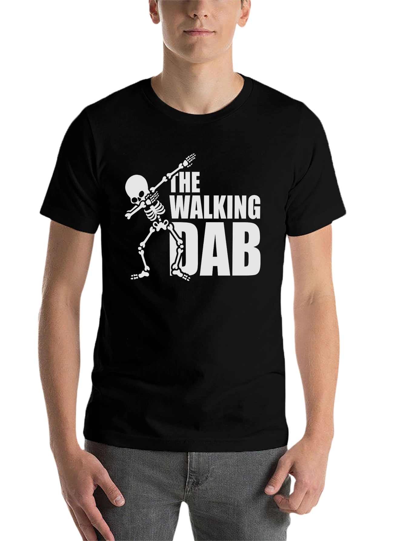 The Walking Dab Skeleton Graphic Tee - Black