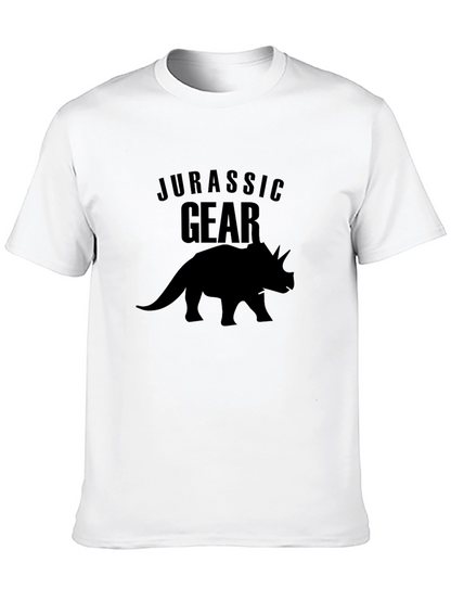 Jurassic Gear Triceratops Black T-Shirt