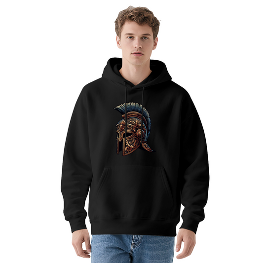 Vintage Roman Spartan Helmet Retro Graphic Hoodie, Men¡¯s Stylish Comfort Sweatshirt