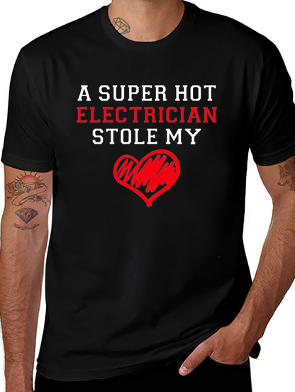 Super Hot Electrician Heart T-Shirt