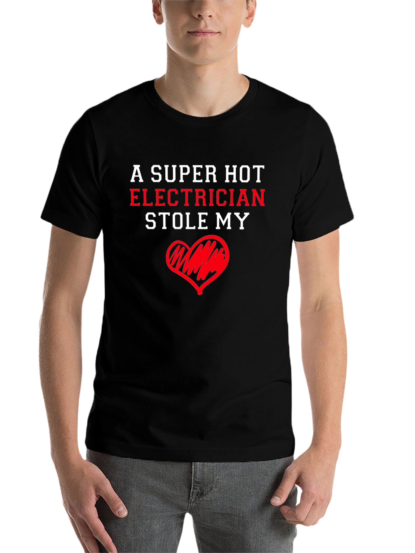 Super Hot Electrician Heart T-Shirt