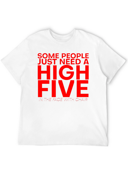 Sarcastic Humor T-Shirt - High Five With Chair