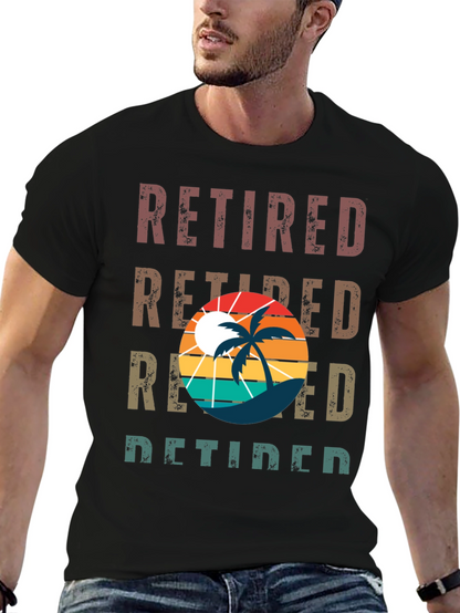 Retired Palm Tree Graphic T-Shirt
