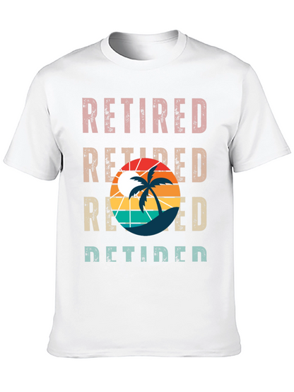 Retired Palm Tree Graphic T-Shirt