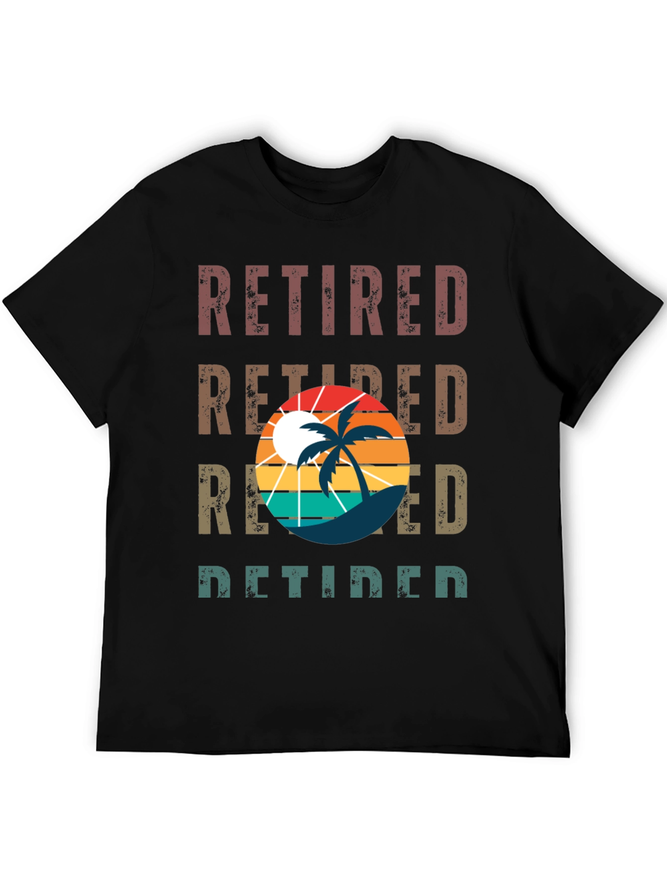 Retired Palm Tree Graphic T-Shirt