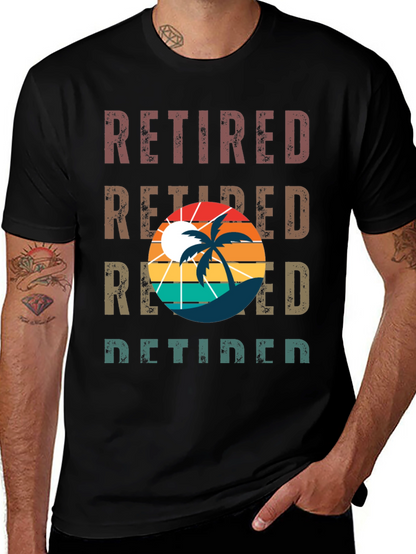 Retired Palm Tree Graphic T-Shirt