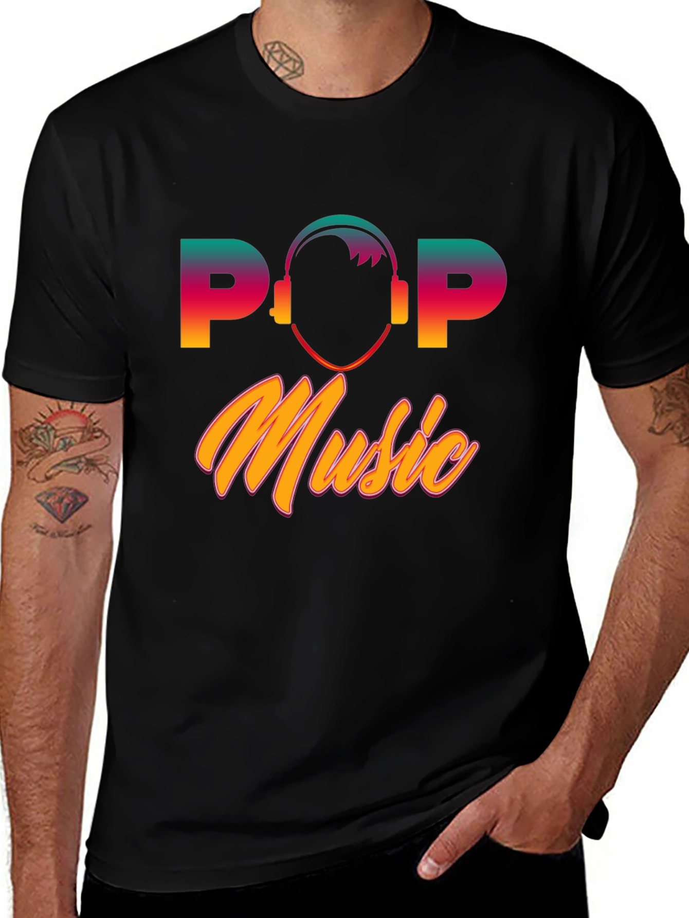 Pop Music Graphic T-Shirt - Retro Style Tee