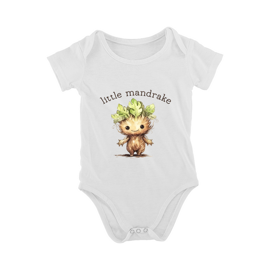 Cute Little Mandrake Wizard Baby Onesie, Magical Plant Root Newborn Bodysuit