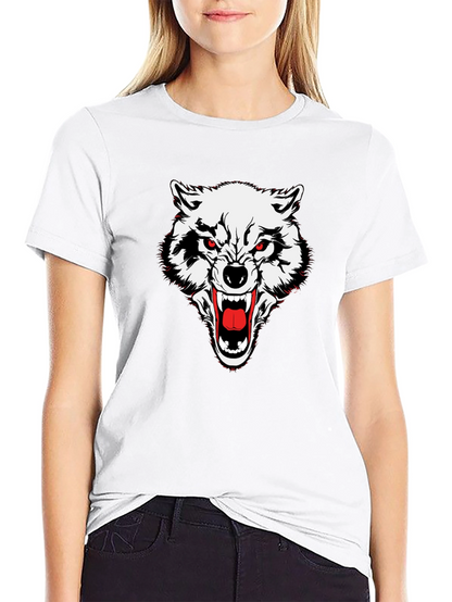Mens Black Wolf Graphic Tee