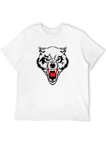 Mens Black Wolf Graphic Tee