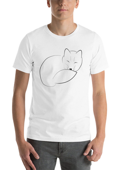 Sleeping Fox Graphic Tee - Black