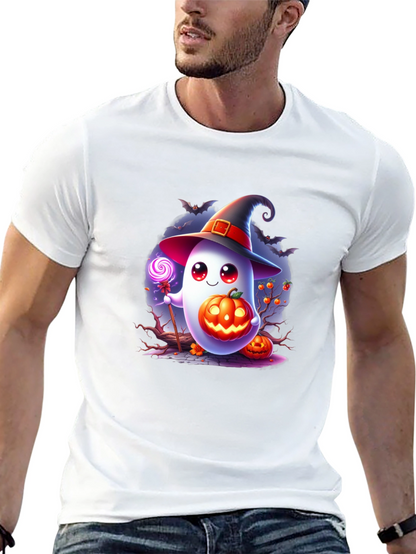 Halloween Ghost T-Shirt - Cute Pumpkin Witch Graphic Tee