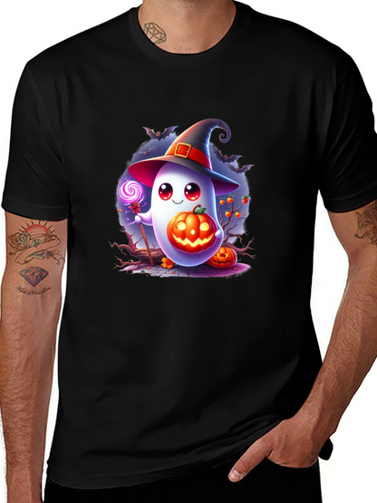 Halloween Ghost T-Shirt - Cute Pumpkin Witch Graphic Tee